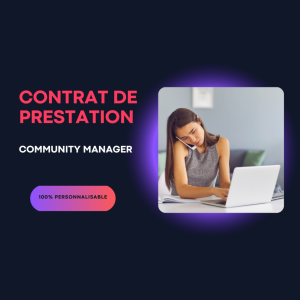 Contrat de prestation pour Community Manager