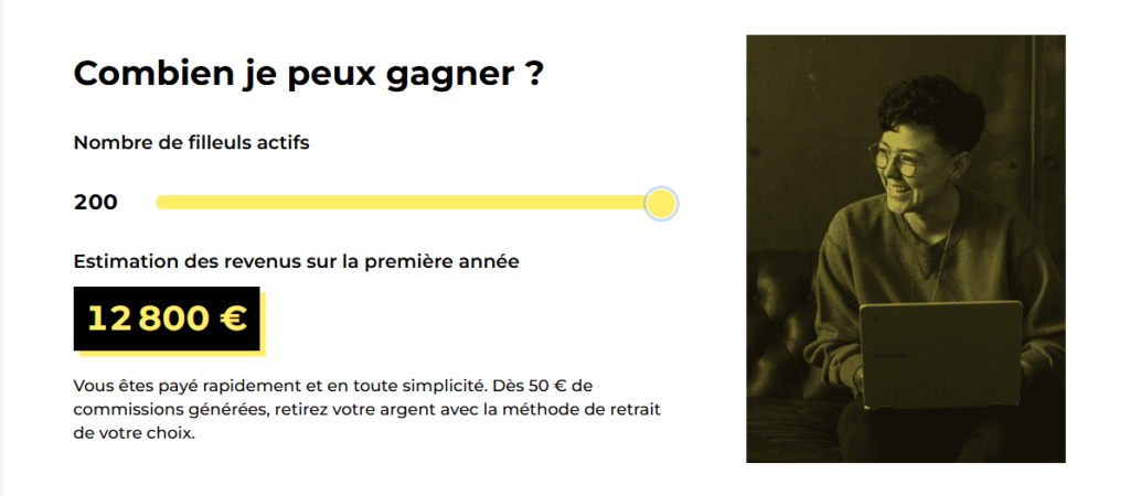 Le Programme d'affiliation de comeUp : estimation de gains