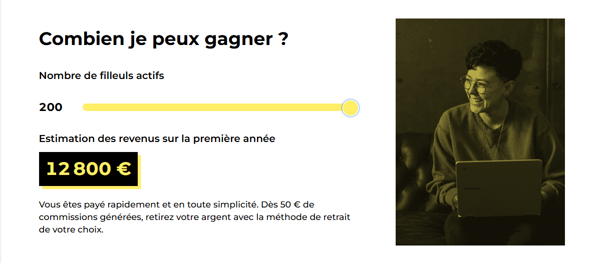 Le Programme d'affiliation de comeUp : estimation de gains